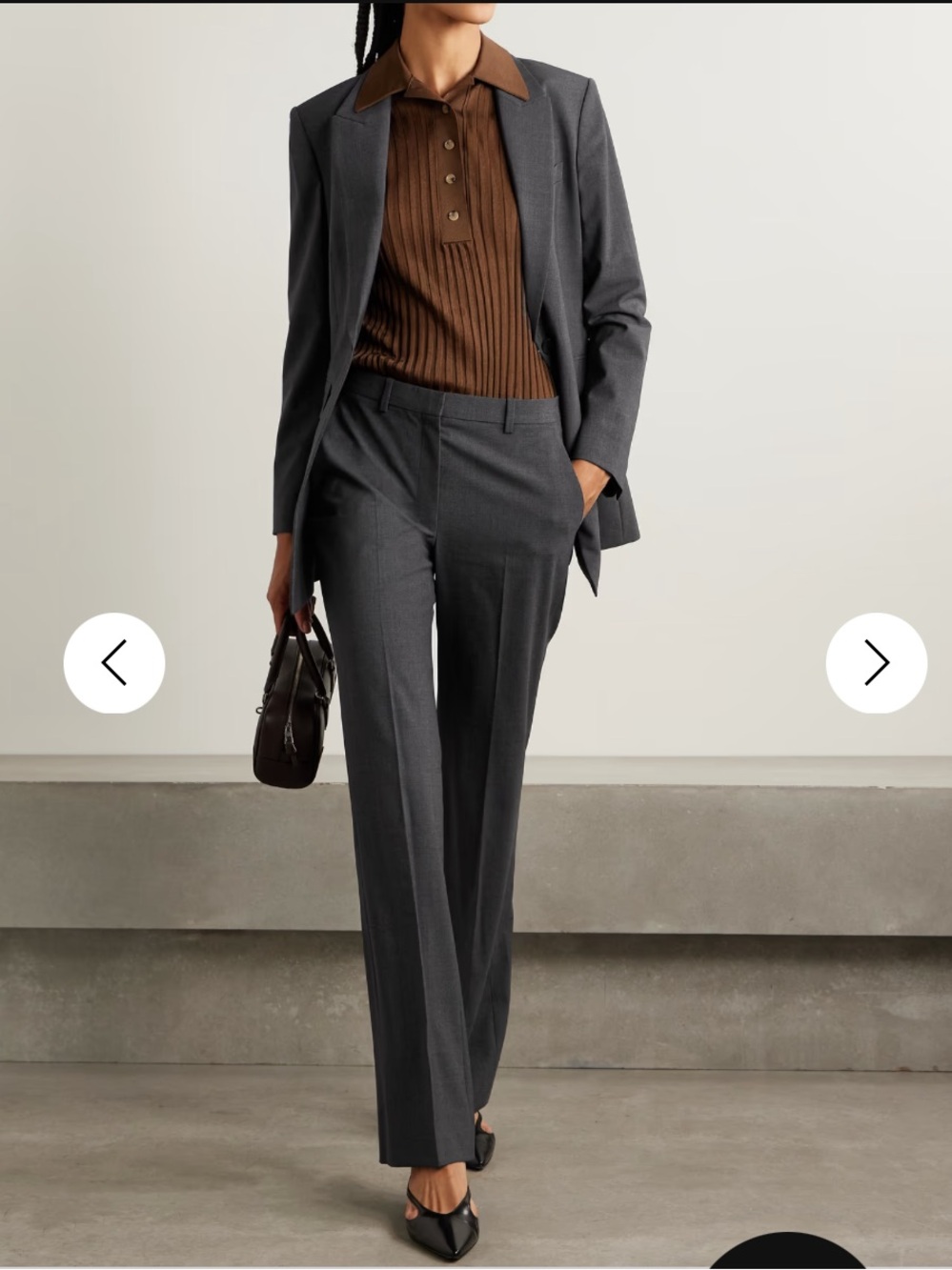 NWT $275 Theory Straight-Leg Wool Blend Dress Pants - Picture 2 of 12
